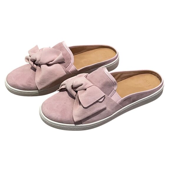 UGG Shoes - NWT Womens UGG Luci Bow Pink Suede Slip-On Sneakers Size 12 NEW